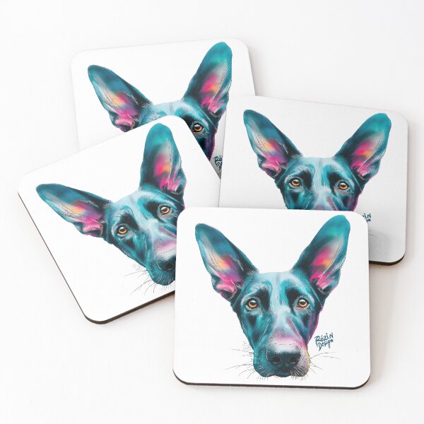 Item preview, Big Ears German Shepherd – Front Face Color Splash designed and sold by Rozin-Design.
