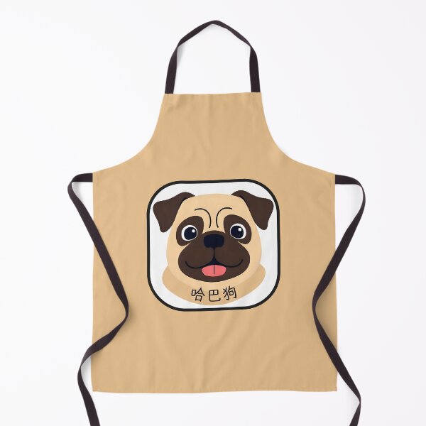 Item preview, Pug head with Chinese name - minimalist graphic icon designed and sold by ArtEllary.
