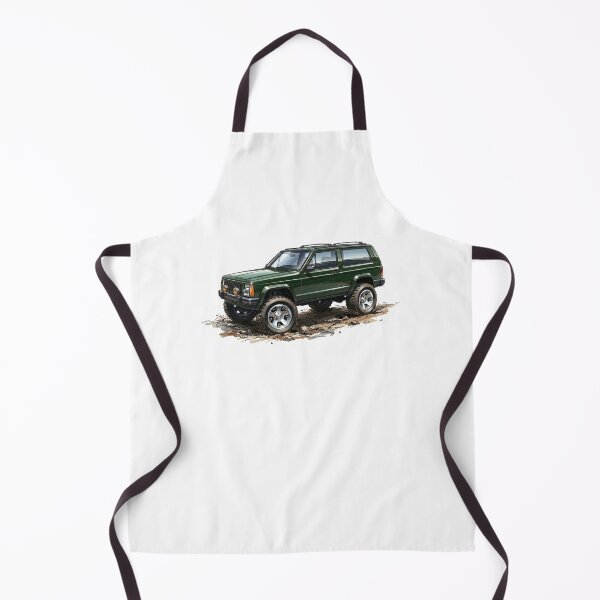 Item preview, Cherokee XJ 2-Door 4x4 Off-Road Illustration - Classic Green designed and sold by Off-Road-Zone.