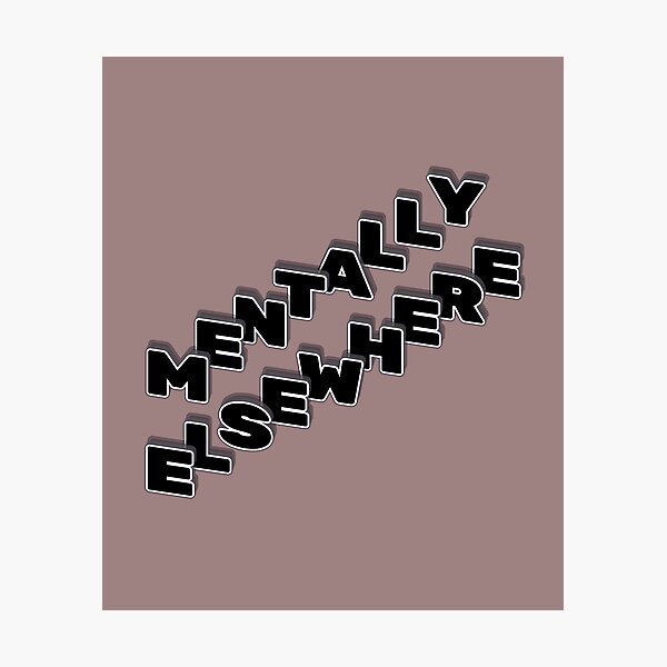 Item preview, Mentally Elsewhere - Y2K Distorted Typography designed and sold by HALYNA070824.