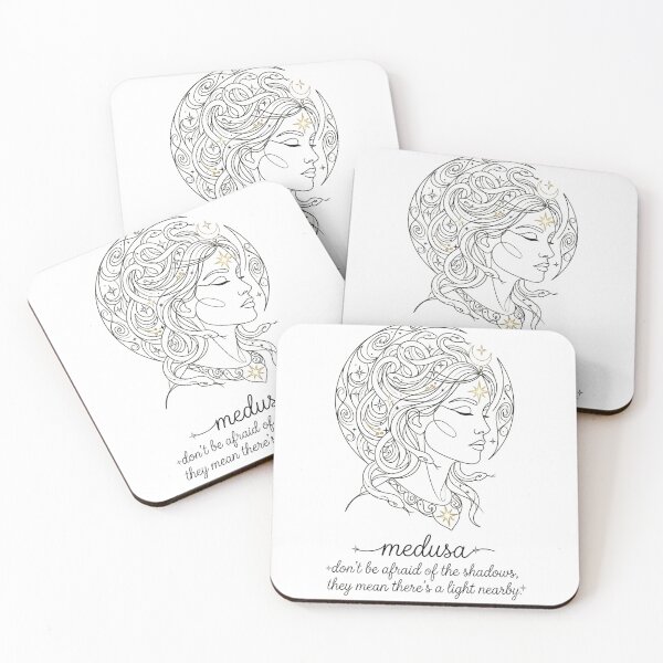 Item preview, Minimalist One-Line Medusa Goddess with Quote & Name designed and sold by Siriusvibes.