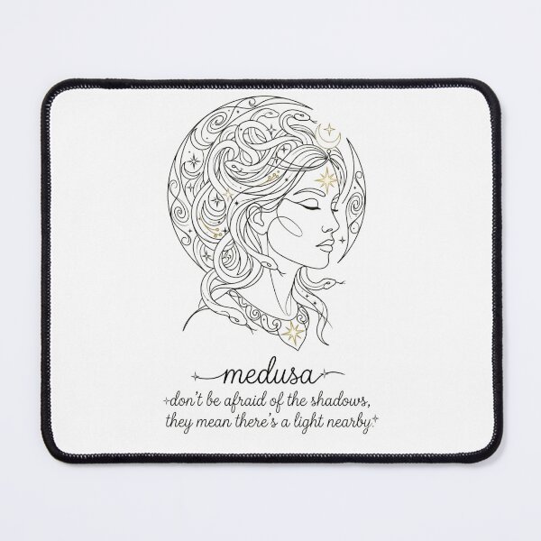 Item preview, Minimalist One-Line Medusa Goddess with Quote & Name designed and sold by Siriusvibes.