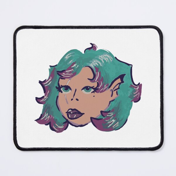 Item preview, mermaid girl illustration designed and sold by retrocreations|.