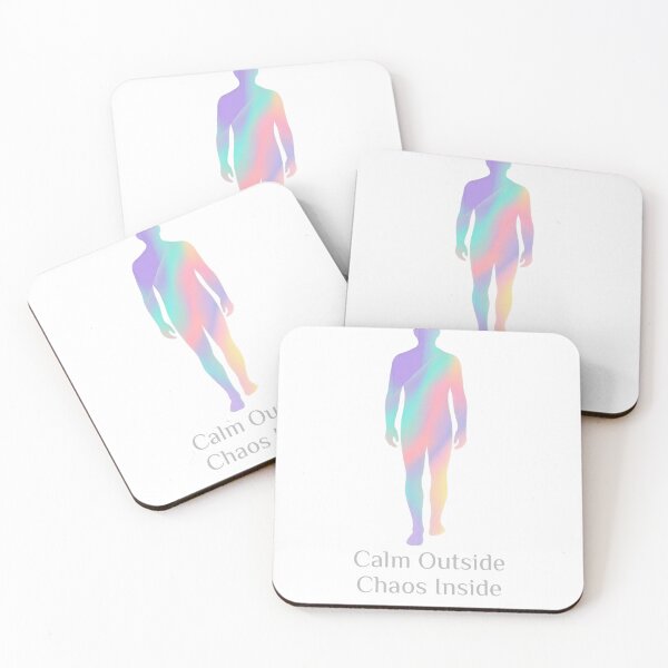 Item preview, Minimal Abstract Human Design – Calm Outside Chaos Inside Aesthetic Art designed and sold by apex.vibe.