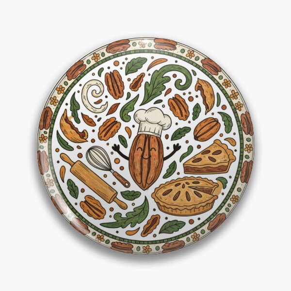 Item preview, National Pecan Day Pecan Dessert Cozy Baking Sticker designed and sold by GymTanLaundry.