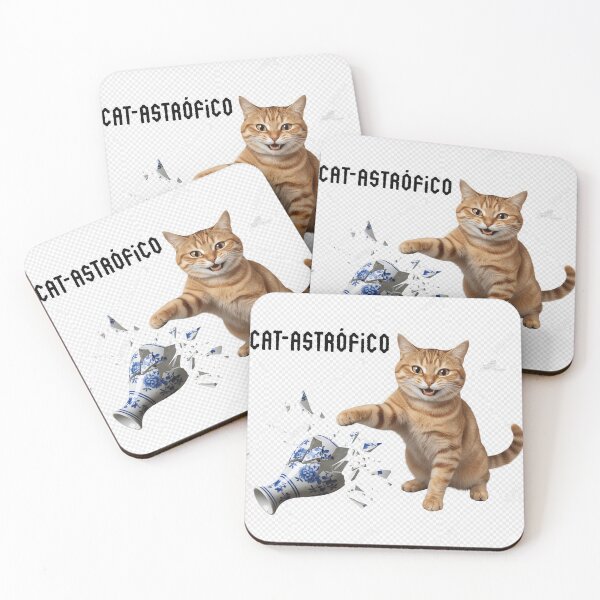 Item preview, Naughty cat breaking vase designed and sold by FunnyDesigns221.