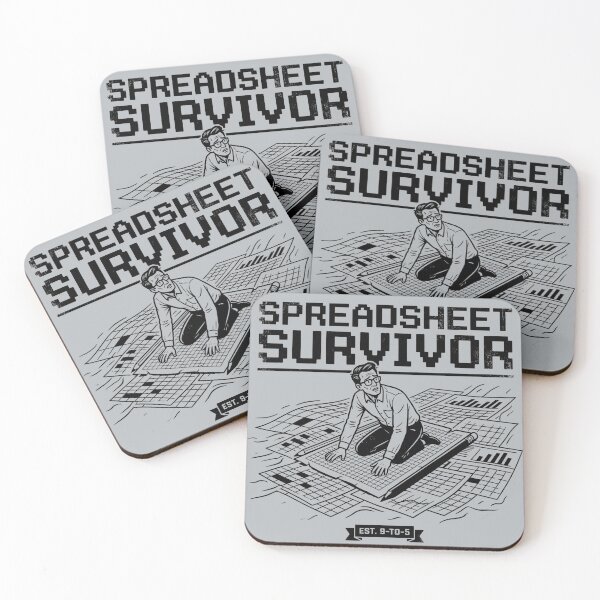 Item preview, Spreadsheet Survivor Funny Office Excel Analyst Data Nerd Humor designed and sold by Milasneeze.