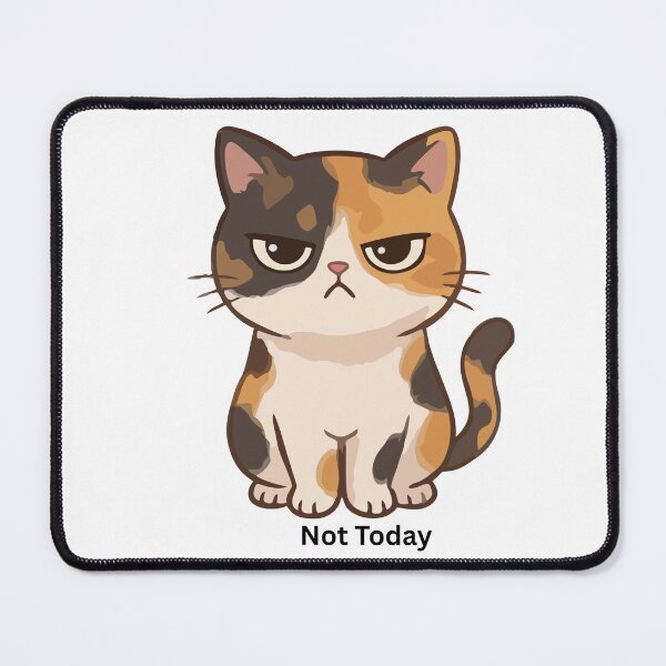 Item preview, Grumpy Cat “Not Today” Cute Kawaii Attitude Cat Design designed and sold by CozyMomDesigns.
