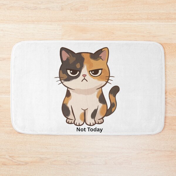 Item preview, Grumpy Cat “Not Today” Cute Kawaii Attitude Cat Design designed and sold by CozyMomDesigns.