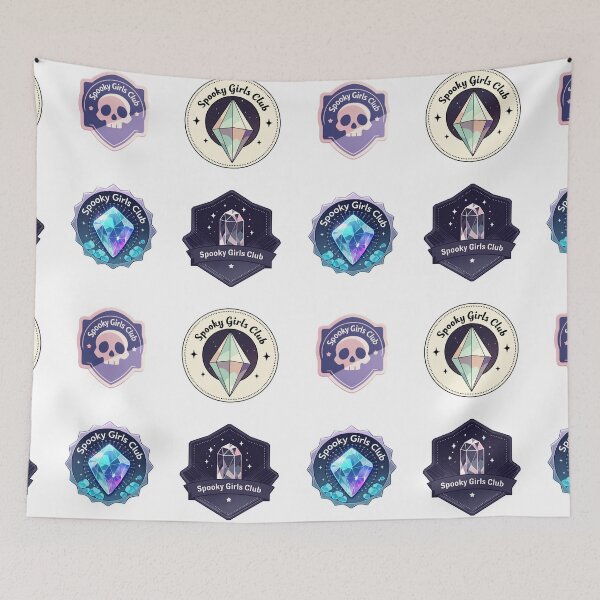 Item preview, Mini Spooky girls club merit badges sticker pack designed and sold by MendaciousMina.