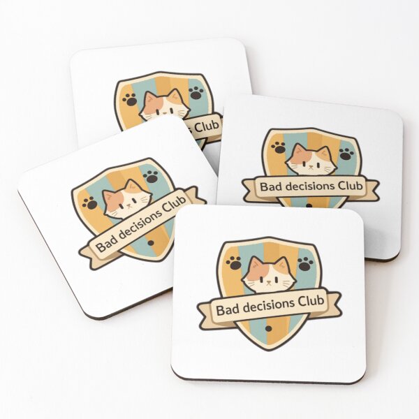 Item preview, Bad decisions club merit badge designed and sold by MendaciousMina.