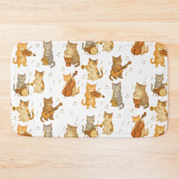 Item preview, Rockin' Cats Band Pattern designed and sold by Marwamay.
