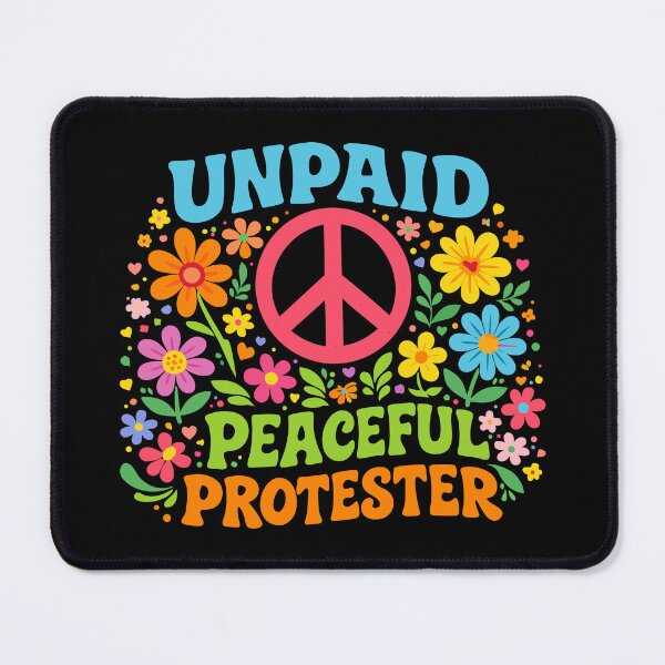 Item preview, Unpaid Peaceful Protester Retro Peace Activism designed and sold by HandicraftArt.