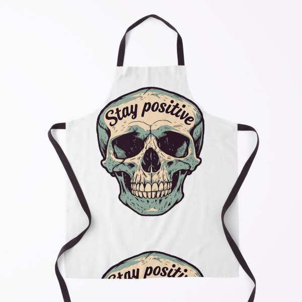 Item preview, Stay positive skull designed and sold by MendaciousMina.