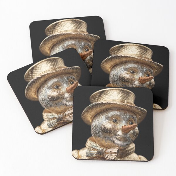 Item preview, Golden Snowman Winter Design – Luxury Christmas Snowman Illustration 2 designed and sold by WordPlayStudio.