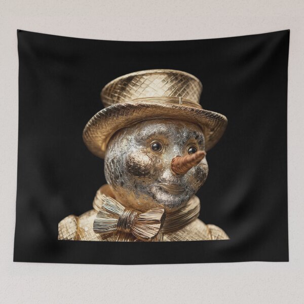 Item preview, Golden Snowman Winter Design – Luxury Christmas Snowman Illustration 2 designed and sold by WordPlayStudio.