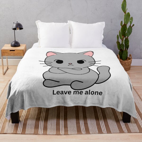 Item preview, Cute Angry Cat “Leave Me Alone” Kawaii Attitude Cat Design designed and sold by CozyMomDesigns.