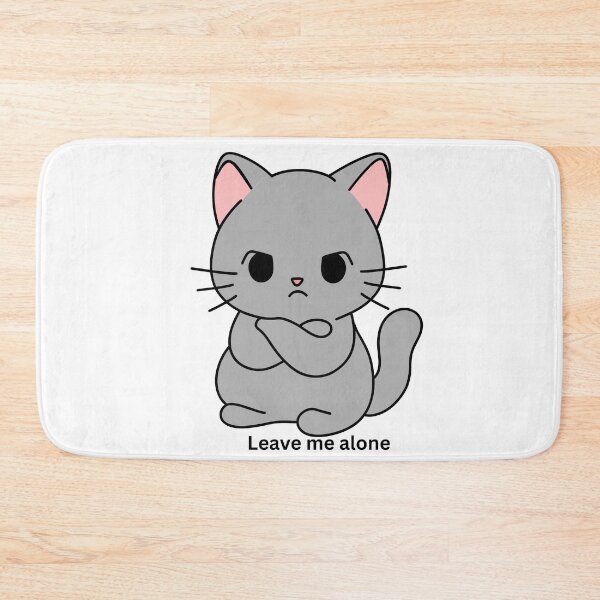 Item preview, Cute Angry Cat “Leave Me Alone” Kawaii Attitude Cat Design designed and sold by CozyMomDesigns.