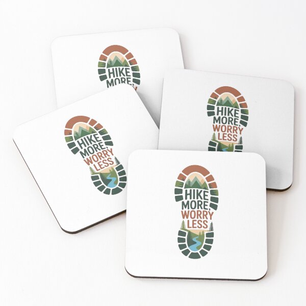 Item preview, Hike More Worry Less Boot Print Nature Hiking Design designed and sold by RALYSHOP.