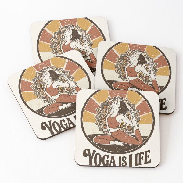 Item preview, Vintage Yoga Is Life Pigeon Pose Mandala – Retro 70s Boho Spiritual Aesthetic T-Shirt designed and sold by VINTAGEPUNTEES.