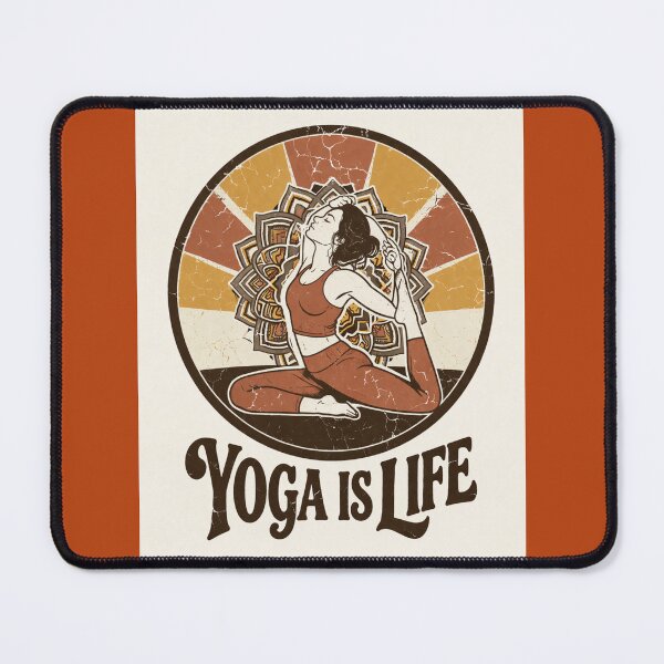 Item preview, Vintage Yoga Is Life Pigeon Pose Mandala – Retro 70s Boho Spiritual Aesthetic T-Shirt designed and sold by VINTAGEPUNTEES.