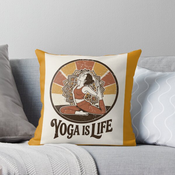 Item preview, Vintage Yoga Is Life Pigeon Pose Mandala – Retro 70s Boho Spiritual Aesthetic T-Shirt designed and sold by VINTAGEPUNTEES.