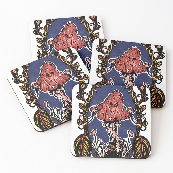 Item preview, Cottage core super cute stylized smiling toadstool mushroom graphic designed and sold by Sunflowerstudio1.