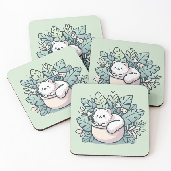 Item preview, "Cute Cat in Plant Pot" designed and sold by Dogandesighn.