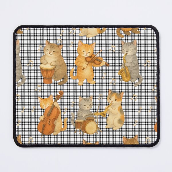 Item preview, Caro Pattern with Rockin' Cats Band designed and sold by Marwamay.