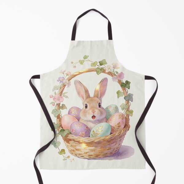 Item preview, Easter Bunny Basket With Pastel Eggs designed and sold by MythicCotton.