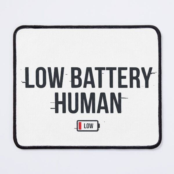 Item preview, Low Battery Human Funny Introvert Shirt Relatable Tired Humor Minimal Aesthetic Design designed and sold by HumanError-Club.