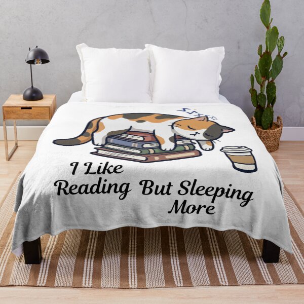 Item preview, I Like Reading But Sleeping More. designed and sold by Dinasshop.