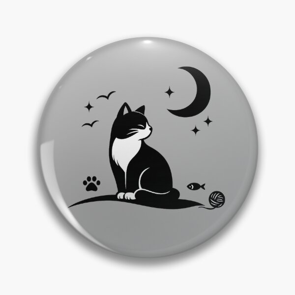 Aperçu de l'œuvre T-shirt minimaliste avec un chat – Illustration de chat mignon en noir et blanc créée et vendue par .onemoredesign..