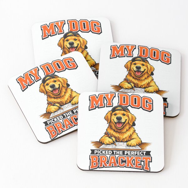 Item preview, My Dog Picked The Perfect Bracket Funny Basketball Dog Golden Retriever Sports Fan designed and sold by Ali-printshop.