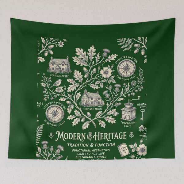 Item preview, Modern Heritage: Vintage Dark Academia Botanical & Cottagecore Aesthetic designed and sold by FarDesign.