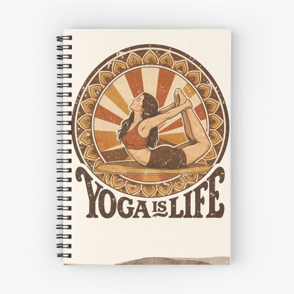 Item preview, Vintage Yoga Is Life Bow Pose Mandala – Retro 70s Boho Dhanurasana Aesthetic T-Shirt designed and sold by VINTAGEPUNTEES.