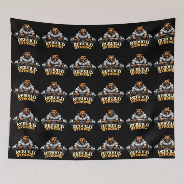Item preview, Rebuild Strong Bear Gym Workout Motivation Fitness Recovery Strength Training Design designed and sold by ClinicalHubs.