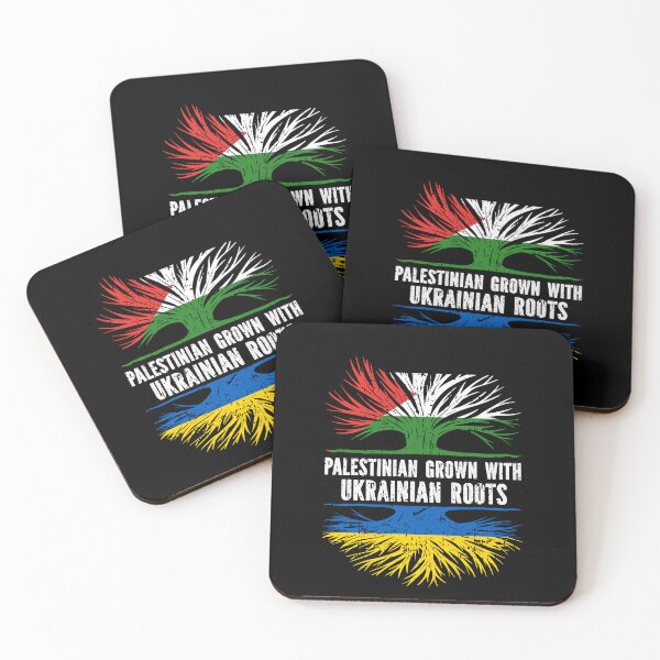 Item preview, Palestinian Grown with Ukrainian Roots Flag designed and sold by CosmoKitsch.