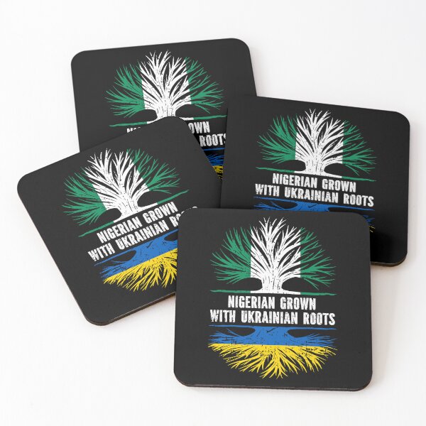 Item preview, Nigerian Grown with Ukrainian Roots Flag designed and sold by CosmoKitsch.