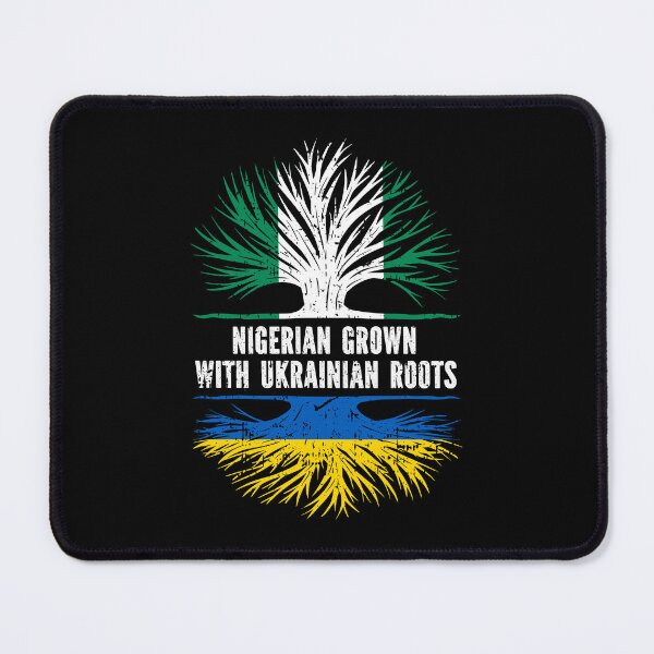 Item preview, Nigerian Grown with Ukrainian Roots Flag designed and sold by CosmoKitsch.