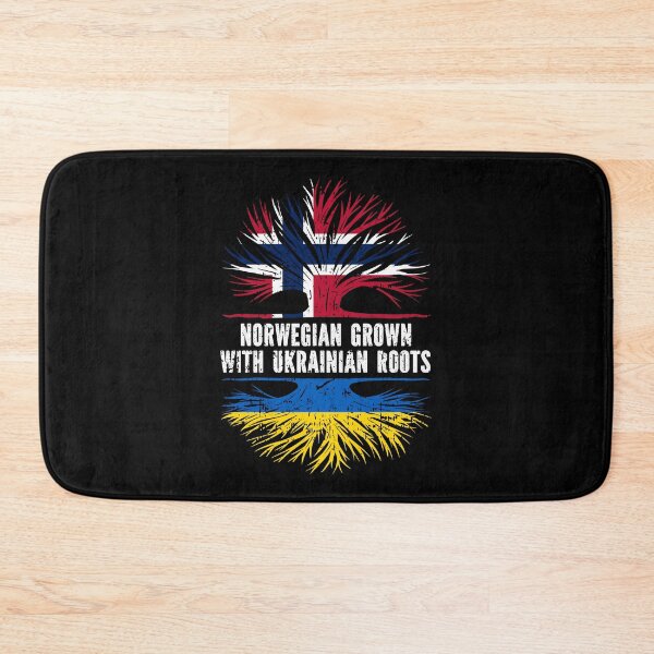 Item preview, Norwegian Grown with Ukrainian Roots Flag designed and sold by CosmoKitsch.
