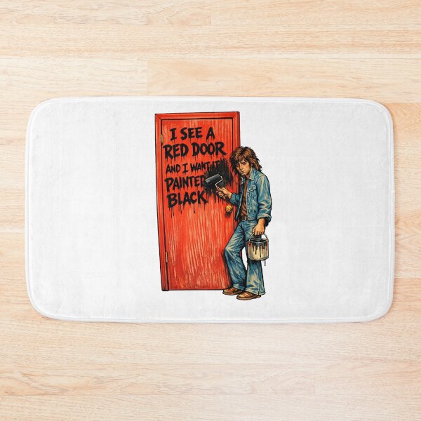 Item preview, Paint It Black Rolling Stones Parody – Sad Man Painting Red Door - Pop Art Design designed and sold by Donsean22.