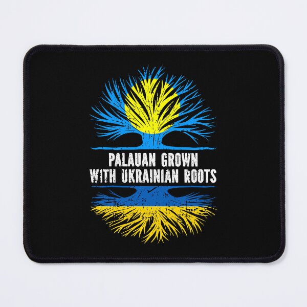 Item preview, Palauan Grown with Ukrainian Roots Flag designed and sold by CosmoKitsch.