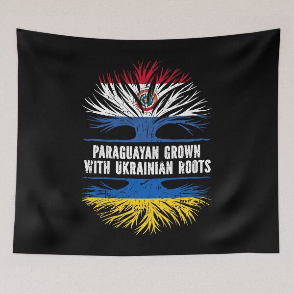 Item preview, Paraguayan Grown with Ukrainian Roots Flag designed and sold by CosmoKitsch.