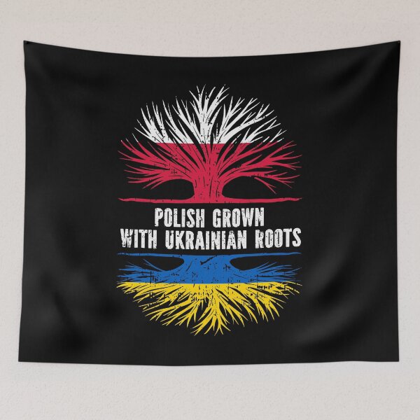 Item preview, Polish Grown with Ukrainian Roots Flag designed and sold by CosmoKitsch.
