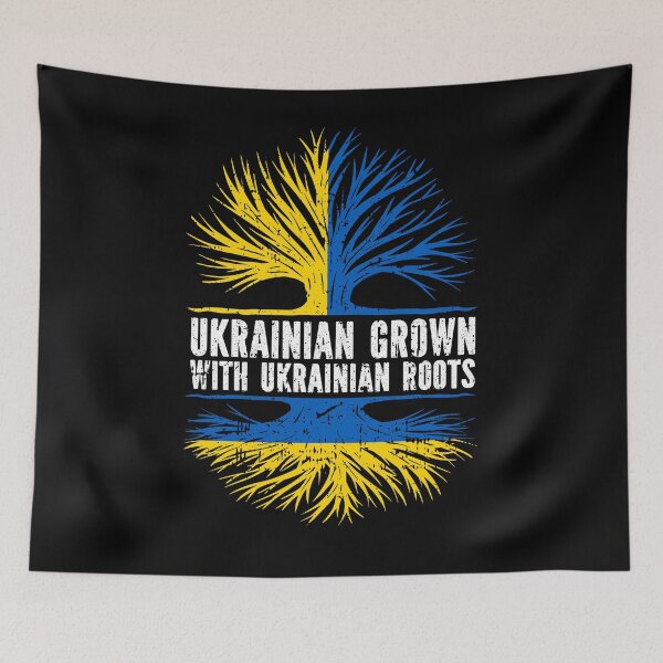 Item preview, Ukrainian Grown with Ukrainian Roots Flag designed and sold by CosmoKitsch.
