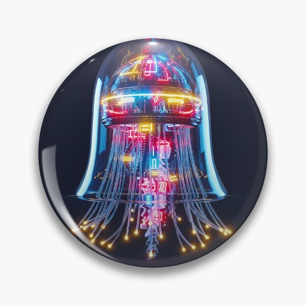 Item preview, Cybernetic Jellyfish Nexus - Deep Data Current Art designed and sold by powersunlight.