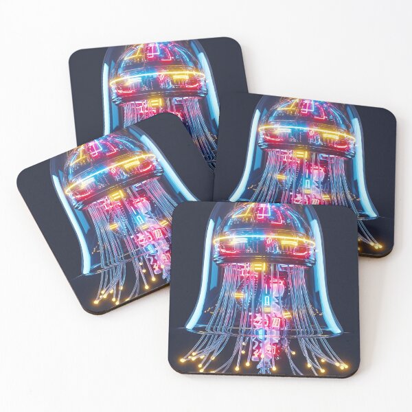 Item preview, Cybernetic Jellyfish Nexus - Deep Data Current Art designed and sold by powersunlight.