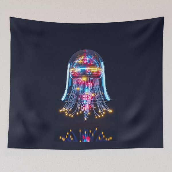 Item preview, Cybernetic Jellyfish Nexus - Deep Data Current Art designed and sold by powersunlight.