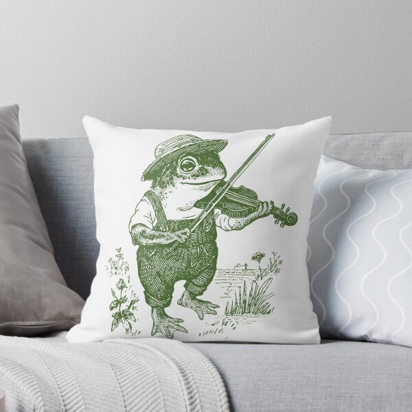 Item preview, Vintage Frog Playing Violin Funny Cottagecore Musician Art Print Retro Toad Wall Decor designed and sold by Velustro Shop.
